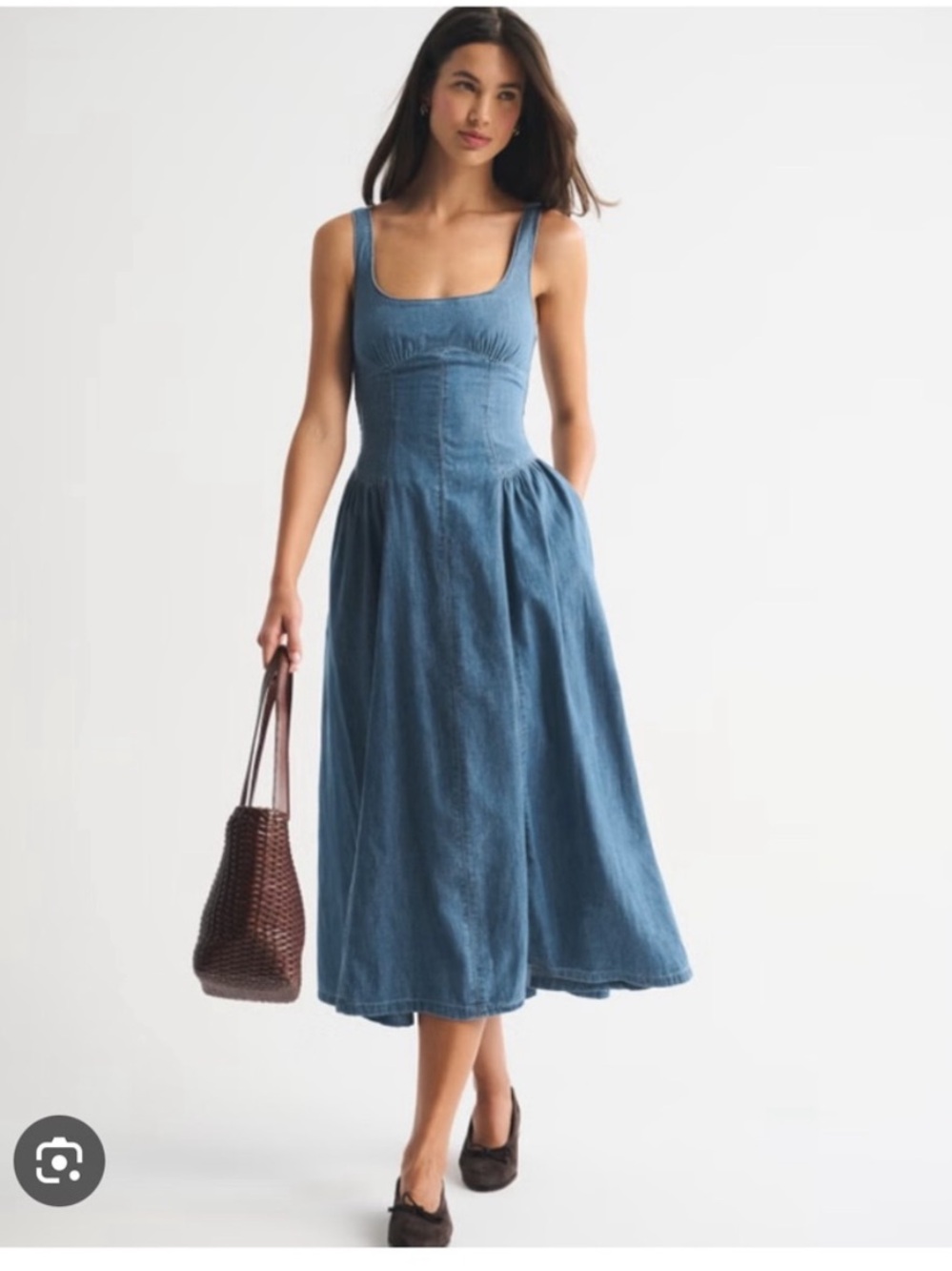 Abercrombie & fitch bra free dylan midi dress chambray - Picture 2 of 6